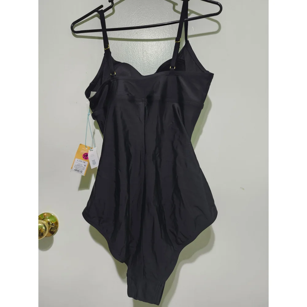 Kona Sol Swimsuit One Piece Black Size Large - Picture 5 of 6